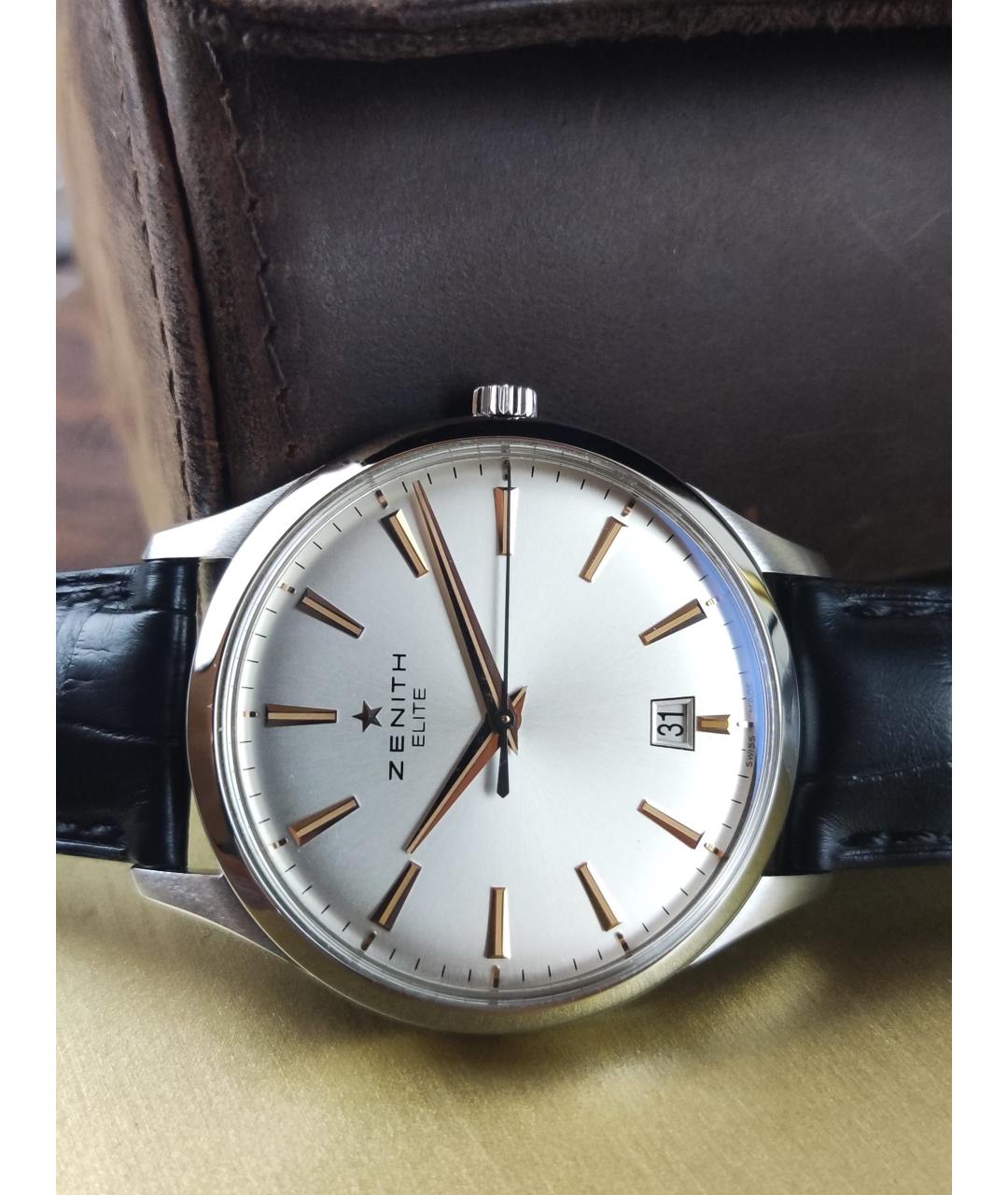 ZENITH Серые металлические часы, фото 2