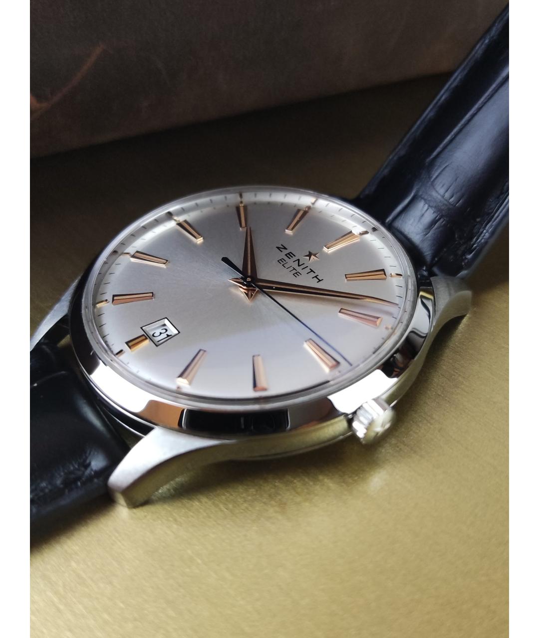 ZENITH Серые металлические часы, фото 6