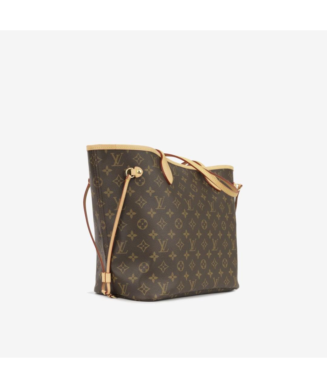 LOUIS VUITTON Коричневая кожаная сумка тоут, фото 3