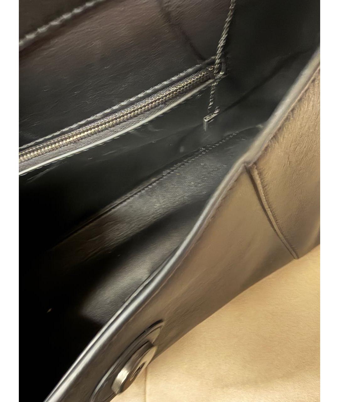 BALENCIAGA Черная кожаная сумка через плечо, фото 7