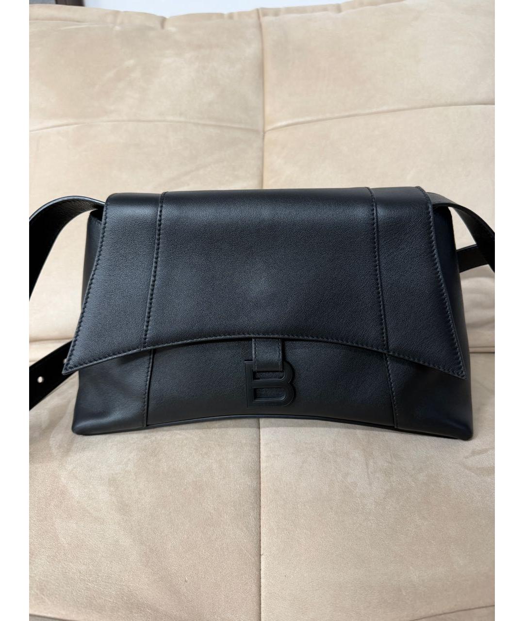 BALENCIAGA Черная кожаная сумка через плечо, фото 9