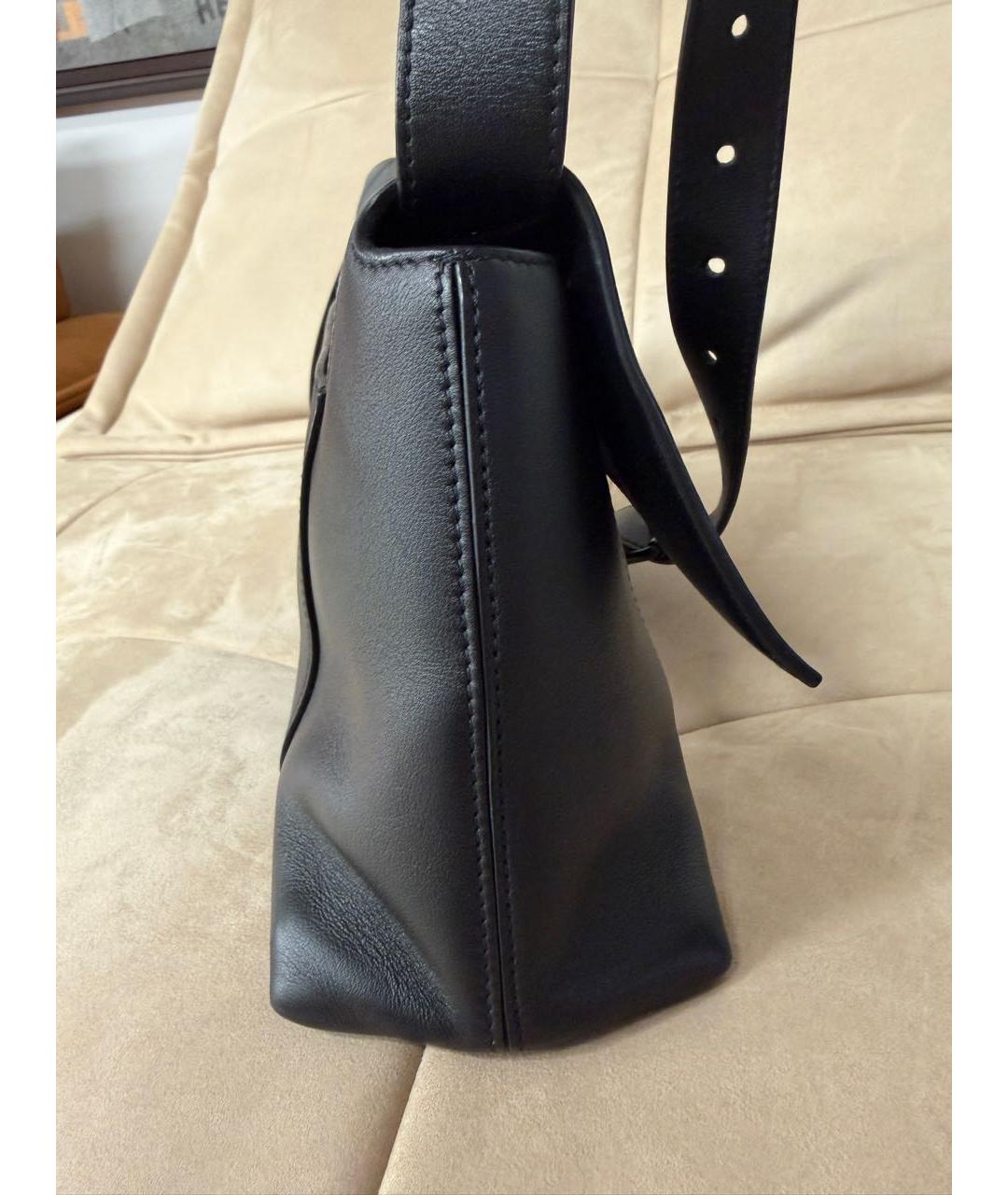 BALENCIAGA Черная кожаная сумка через плечо, фото 8