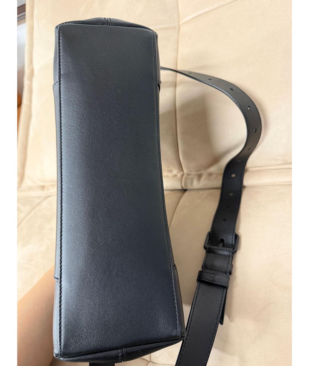 BALENCIAGA Черная кожаная сумка через плечо, фото 4