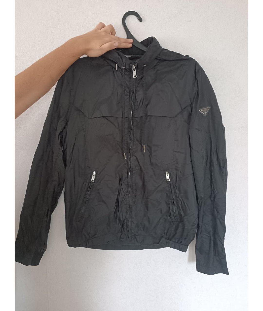 PRADA Черная полиэстеровая куртка, фото 6