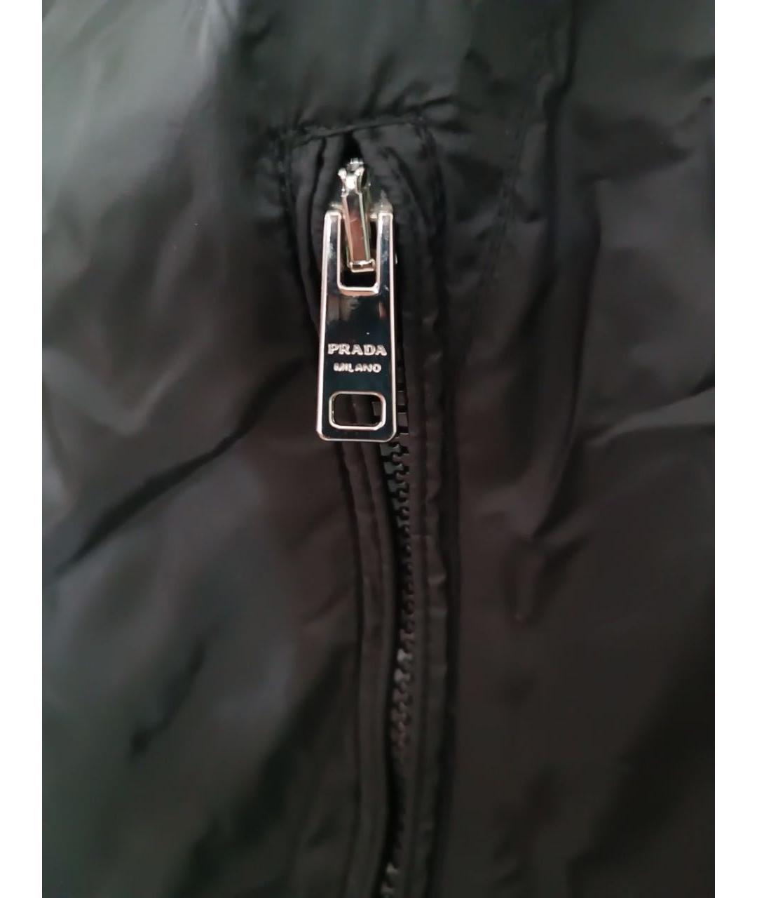 PRADA Черная полиэстеровая куртка, фото 4