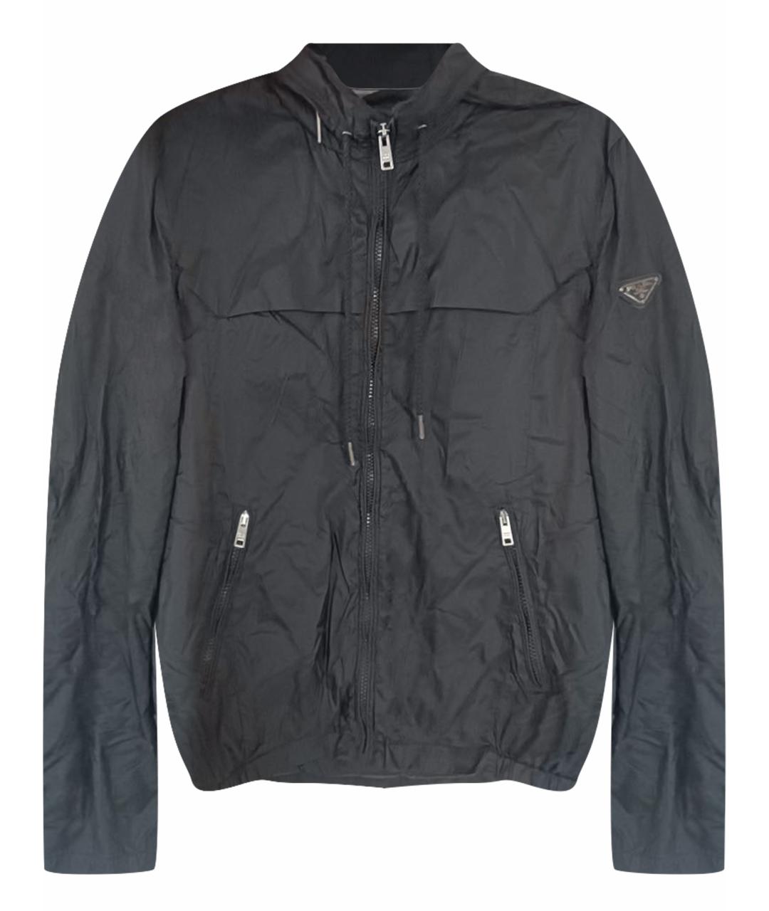 PRADA Черная полиэстеровая куртка, фото 1