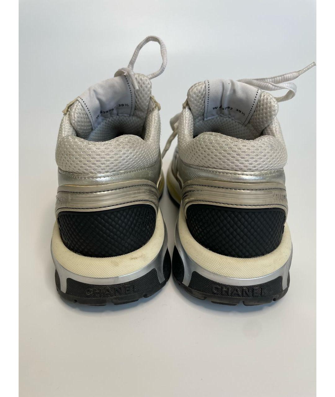 CHANEL Белые текстильные кроссовки, фото 5