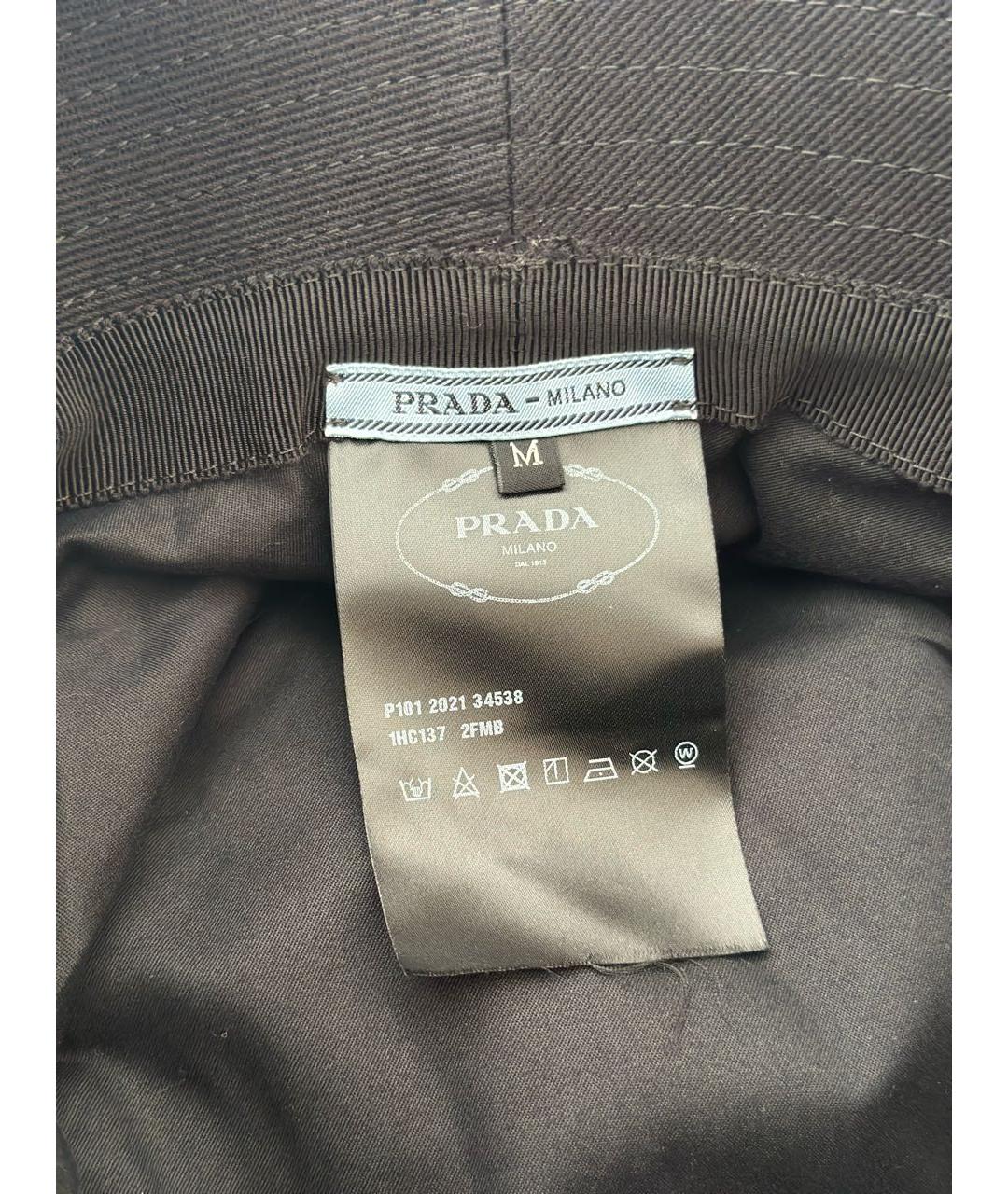 PRADA Черная хлопковая панама, фото 4