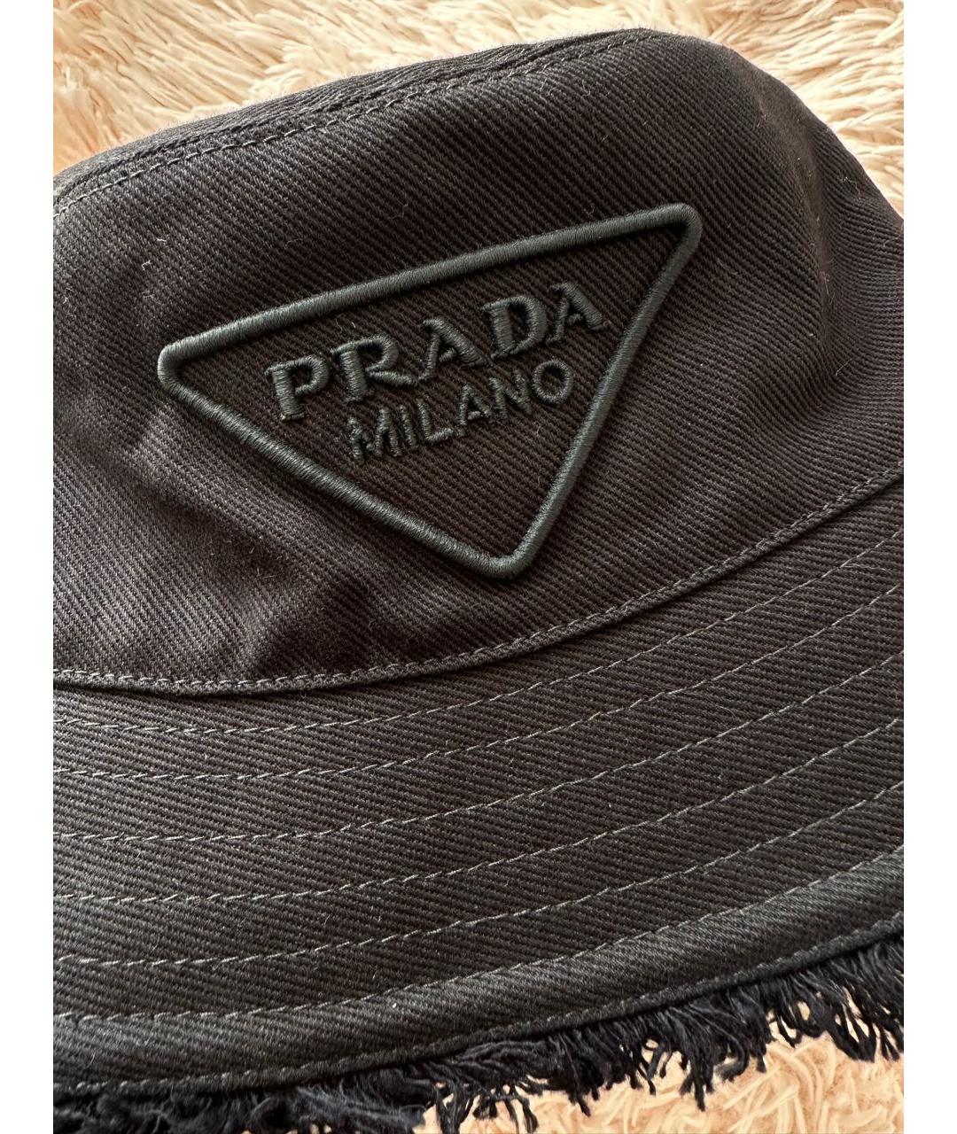 PRADA Черная хлопковая панама, фото 3