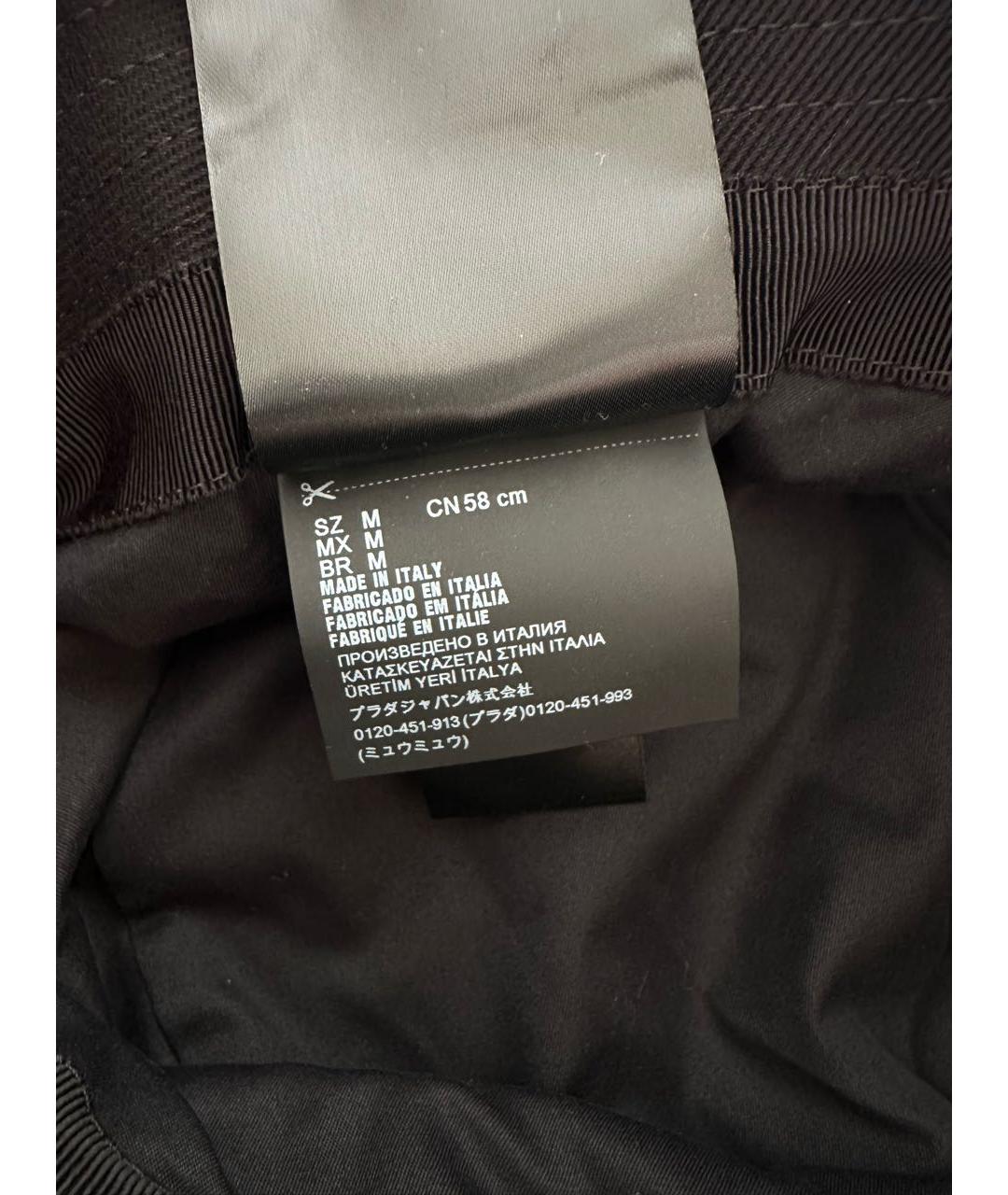 PRADA Черная хлопковая панама, фото 5