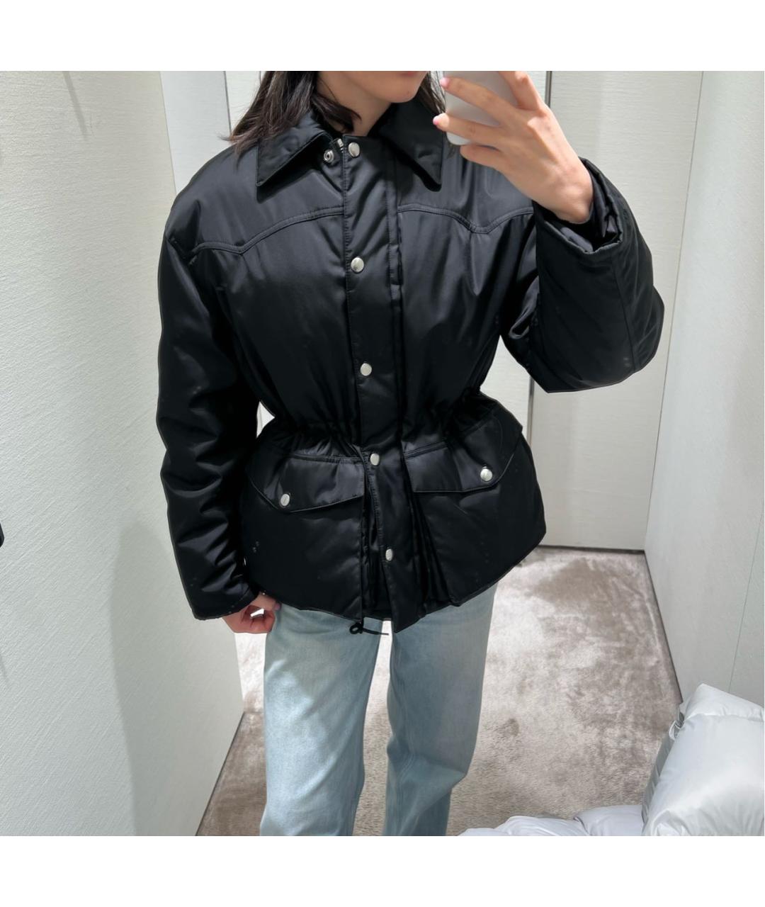 PRADA Черный полиэстеровый пуховик, фото 8