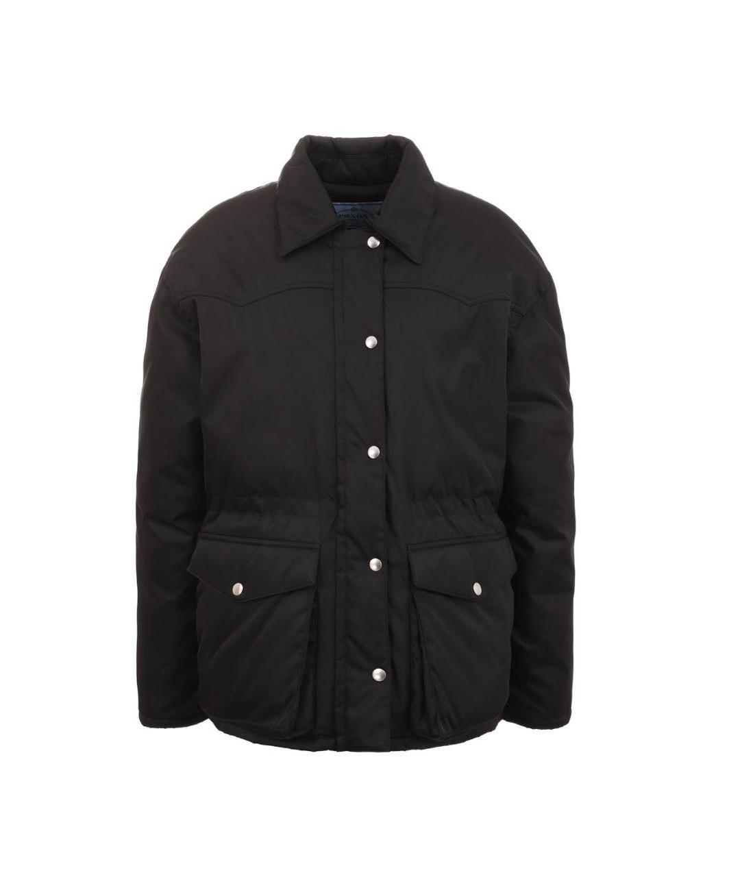 PRADA Черный полиэстеровый пуховик, фото 1