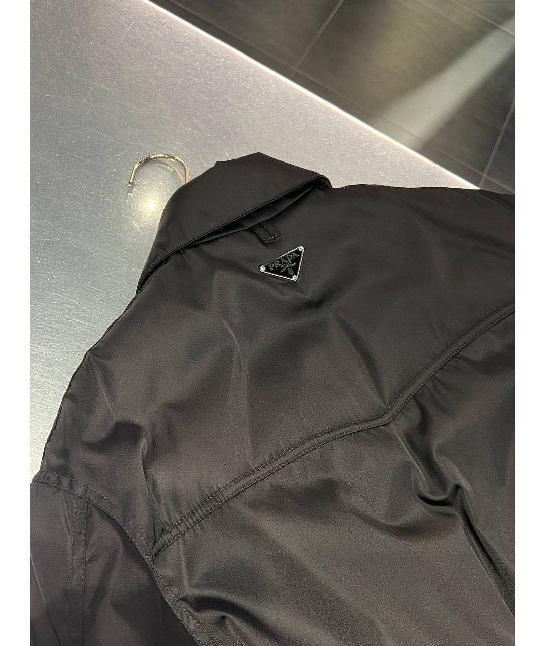 PRADA Черный полиэстеровый пуховик, фото 4