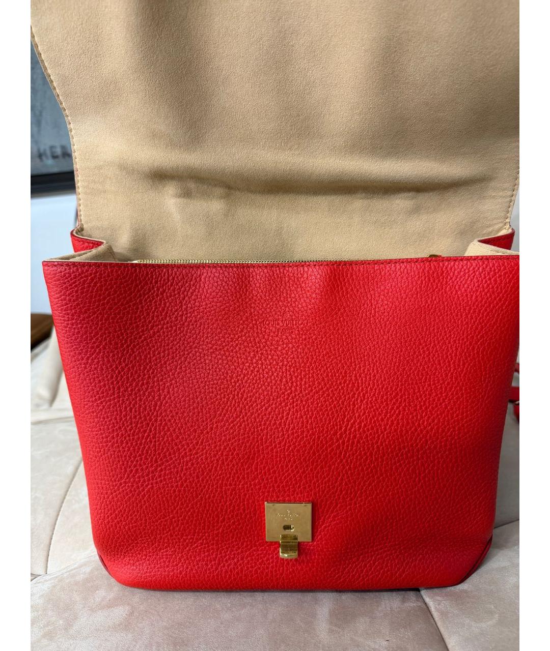 LOUIS VUITTON Красная кожаная сумка через плечо, фото 6