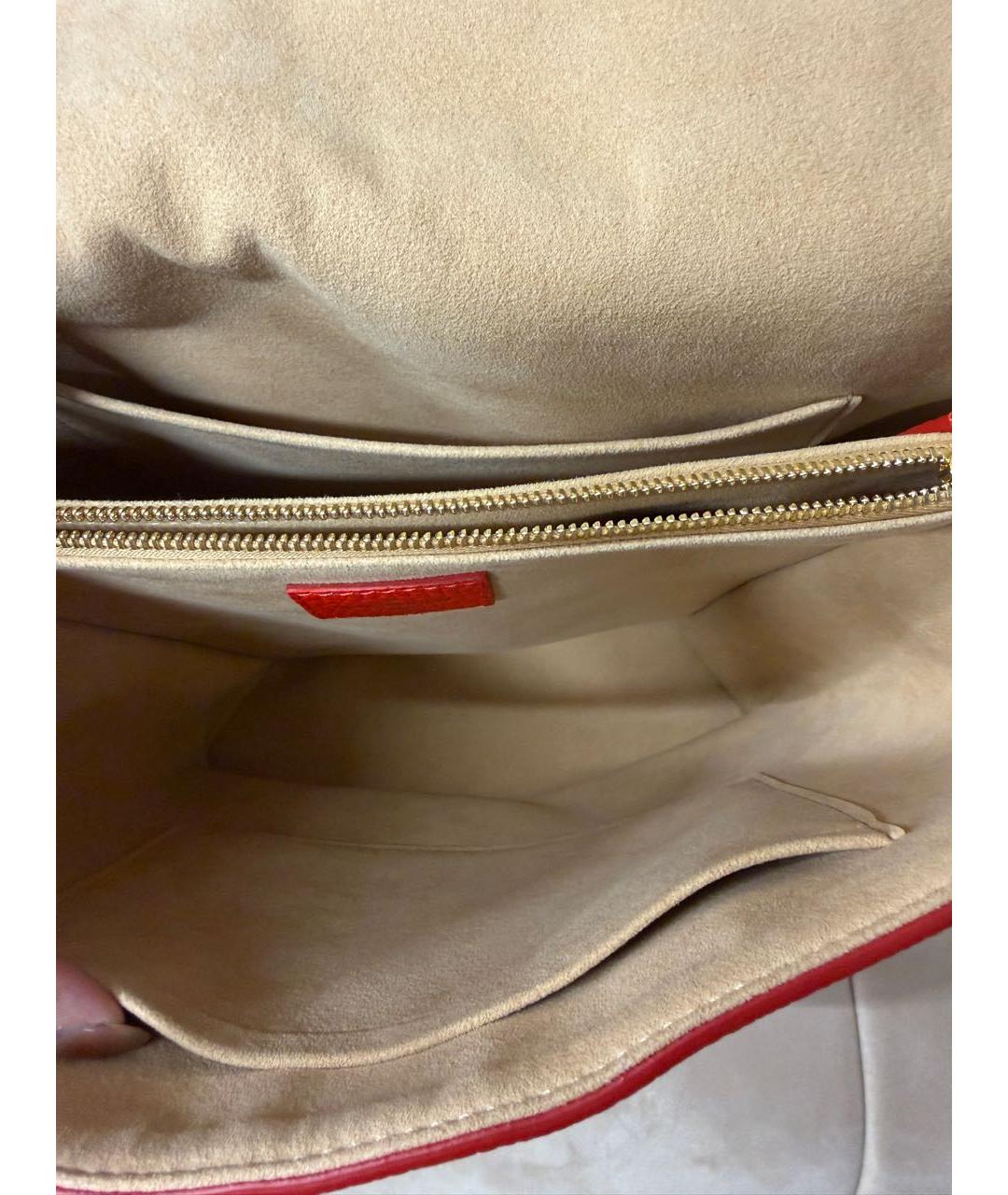 LOUIS VUITTON Красная кожаная сумка через плечо, фото 7