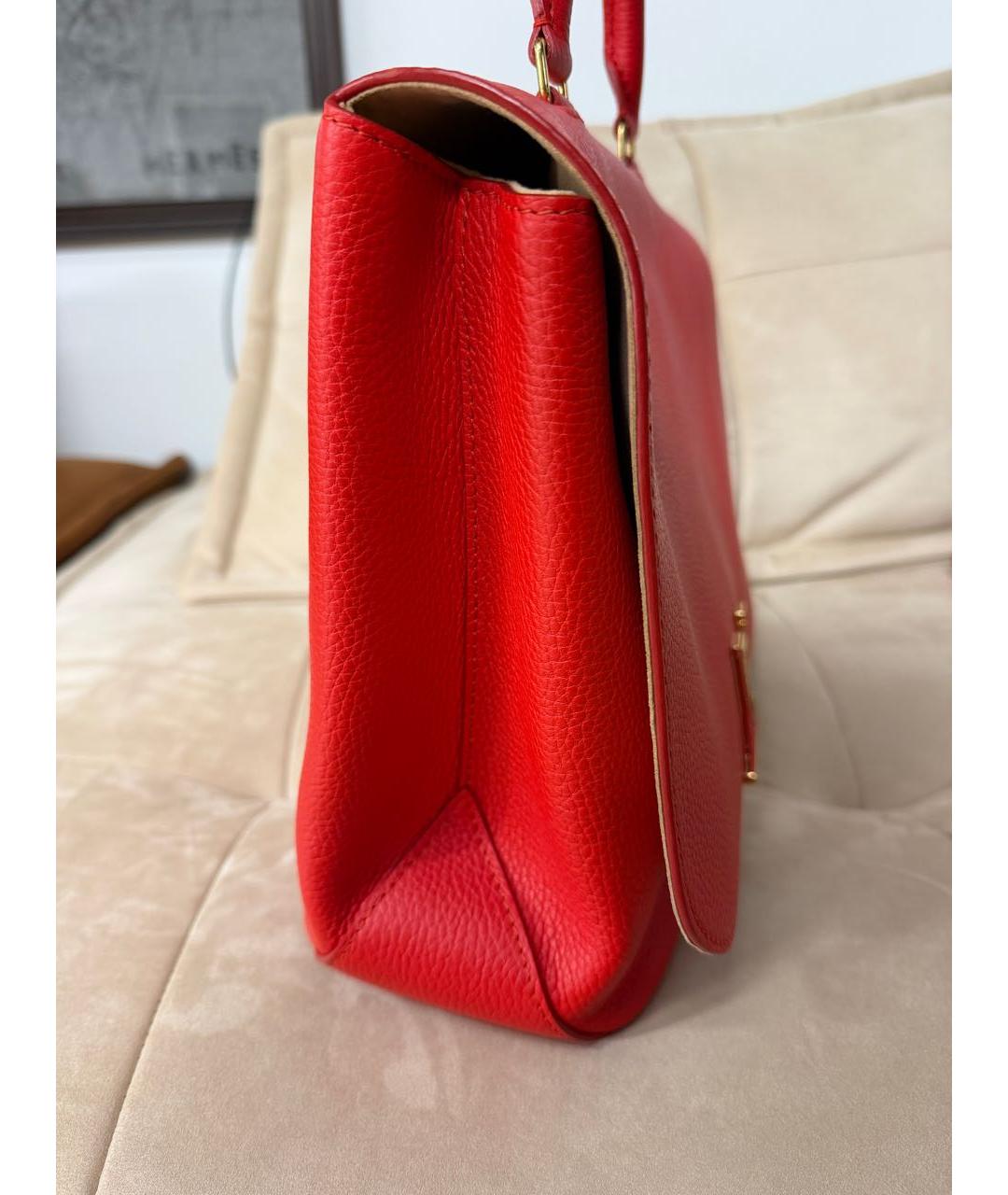 LOUIS VUITTON Красная кожаная сумка через плечо, фото 3