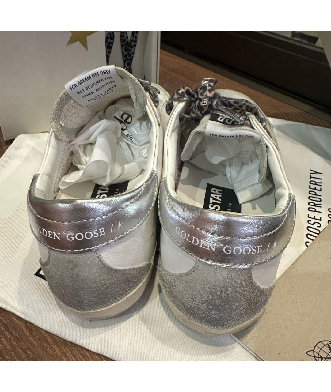 GOLDEN GOOSE DELUXE BRAND Серые кожаные кеды, фото 4