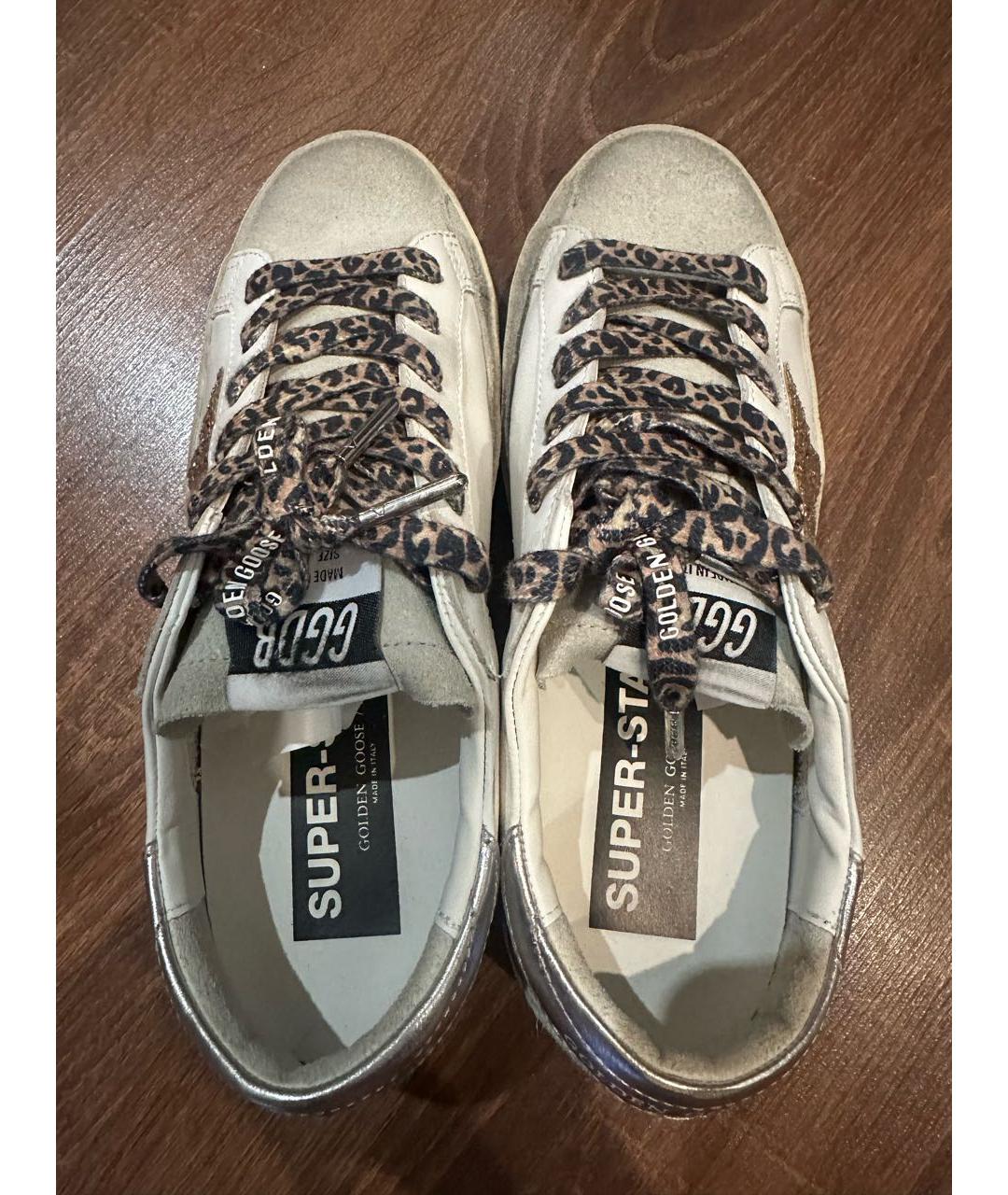 GOLDEN GOOSE DELUXE BRAND Серые кожаные кеды, фото 3