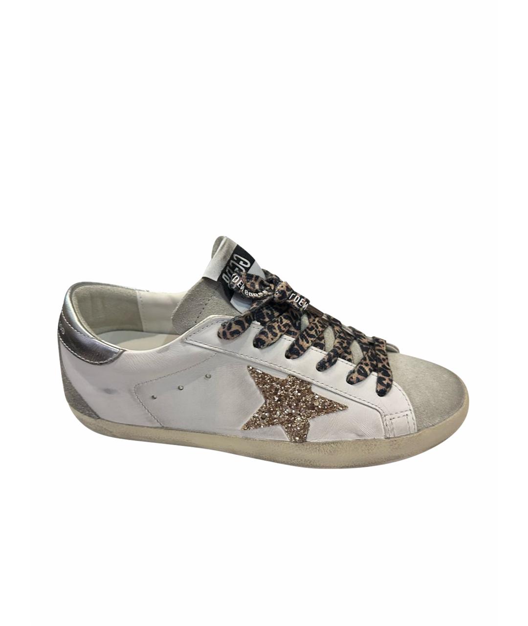 GOLDEN GOOSE DELUXE BRAND Серые кожаные кеды, фото 1