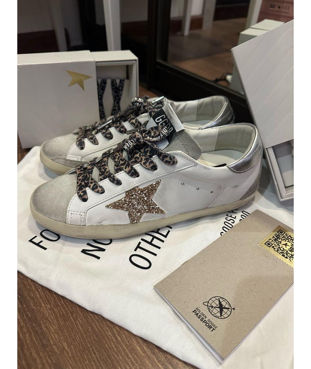GOLDEN GOOSE DELUXE BRAND Серые кожаные кеды, фото 7