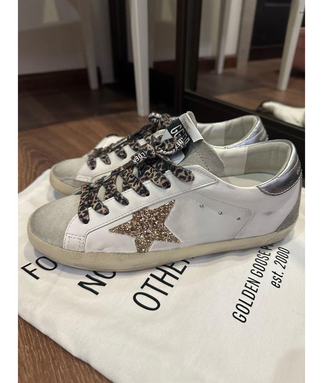 GOLDEN GOOSE DELUXE BRAND Серые кожаные кеды, фото 5