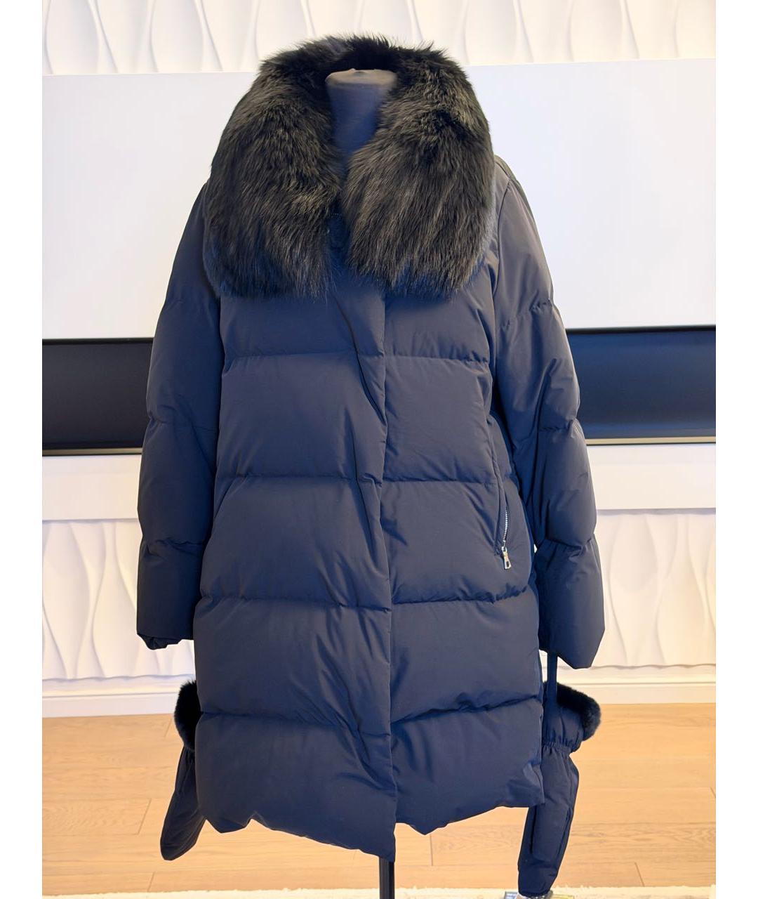 YVES SALOMON Черный полиэстеровый пуховик, фото 6