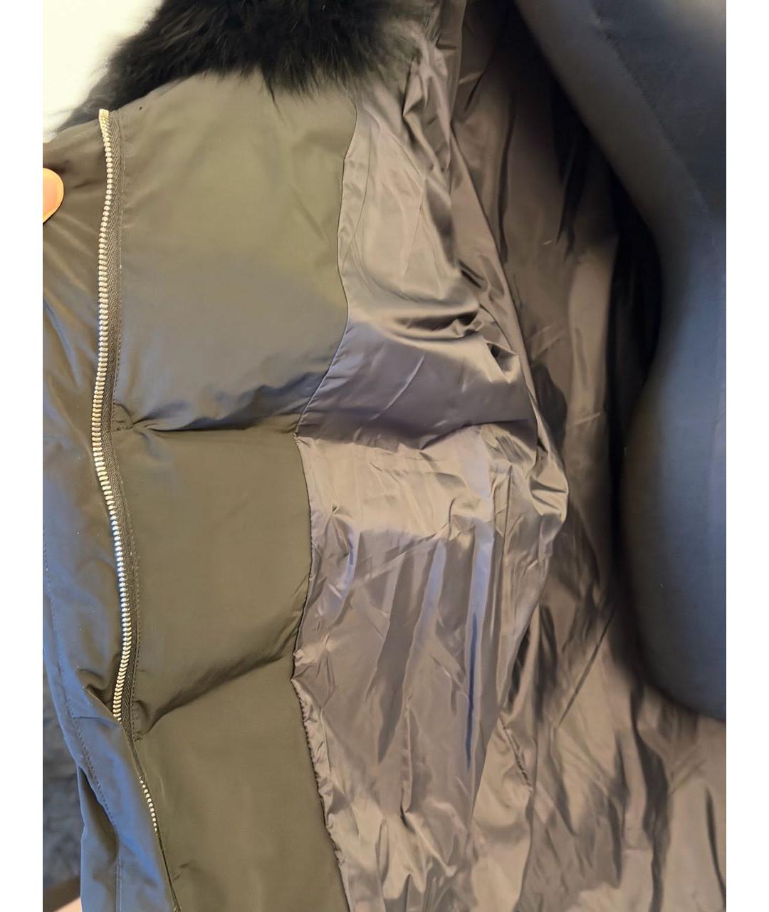 YVES SALOMON Черный полиэстеровый пуховик, фото 5