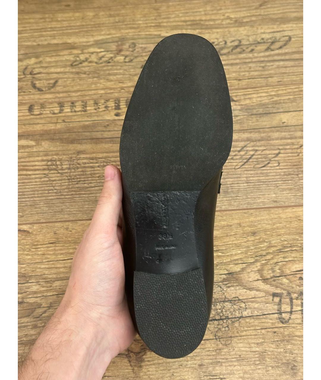 BOTTEGA VENETA Черные кожаные лоферы, фото 5
