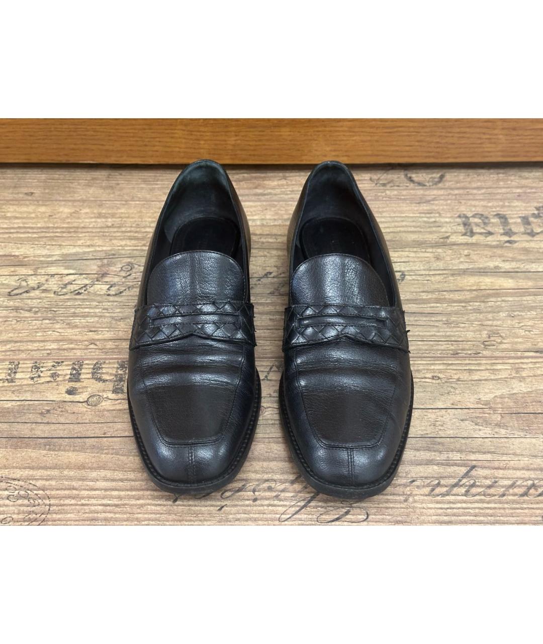 BOTTEGA VENETA Черные кожаные лоферы, фото 2