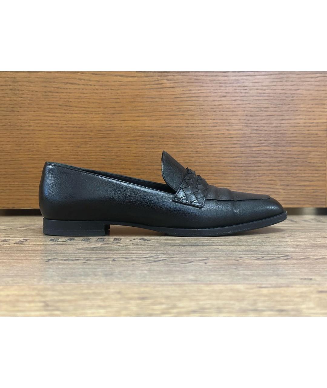 BOTTEGA VENETA Черные кожаные лоферы, фото 6