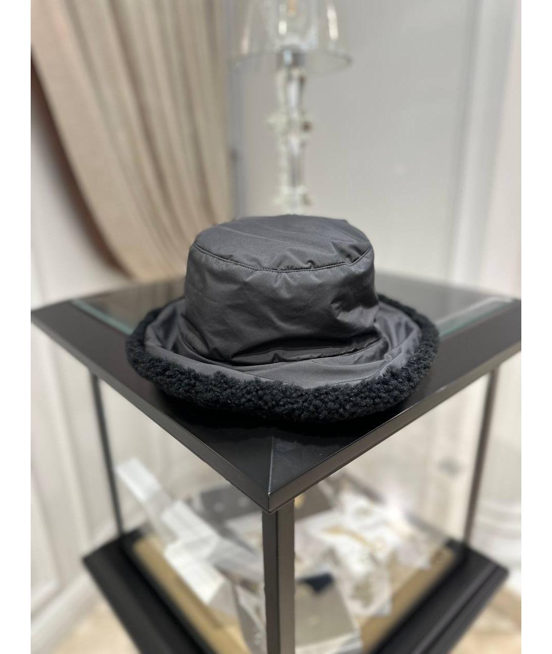 YVES SALOMON Черная шерстяная панама, фото 2