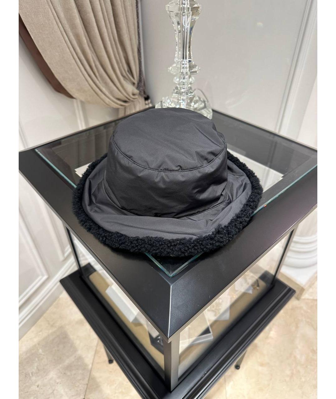 YVES SALOMON Черная шерстяная панама, фото 3