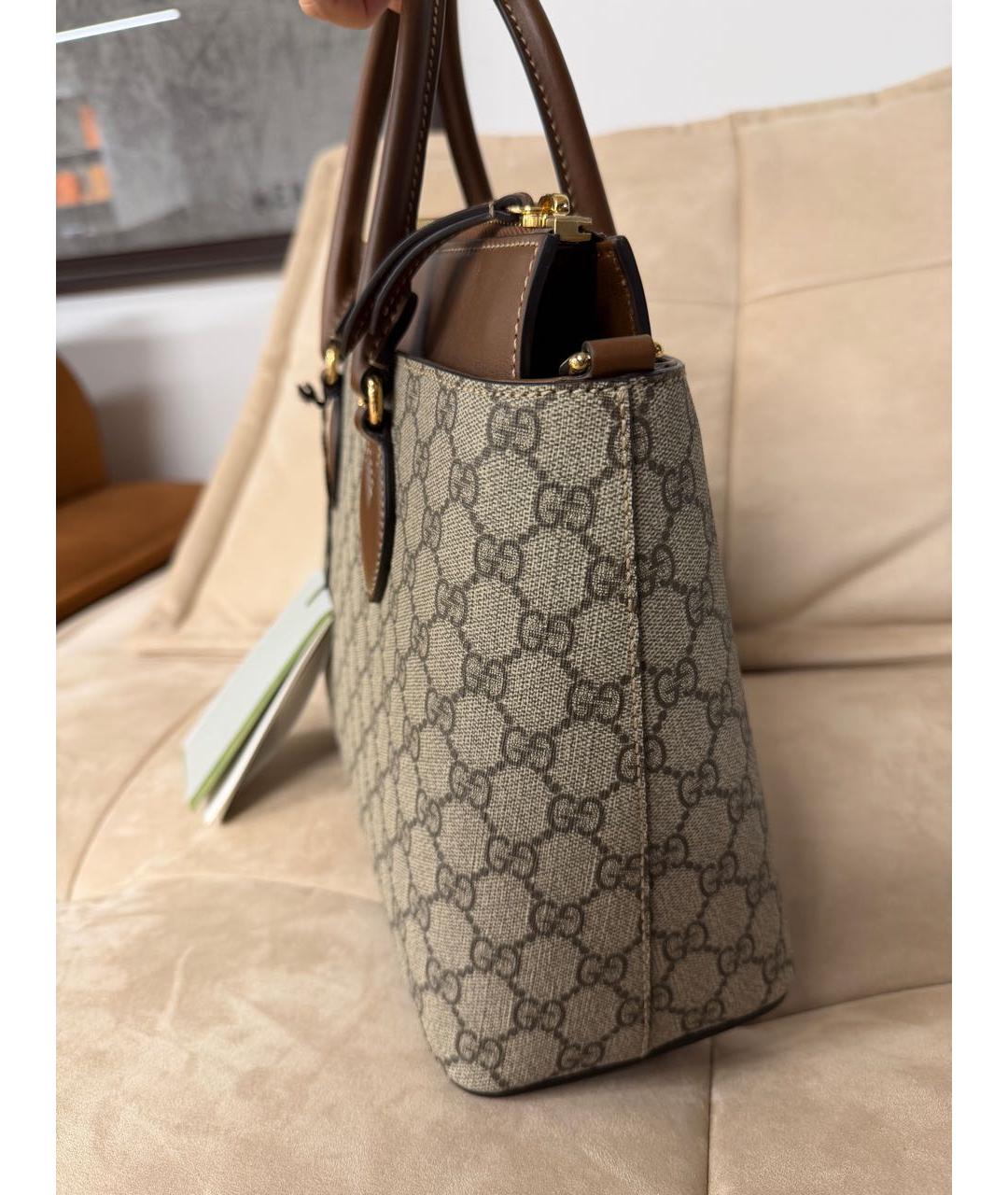 GUCCI Коричневая сумка тоут, фото 4