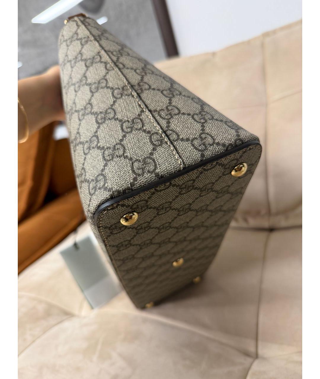 GUCCI Коричневая сумка тоут, фото 8