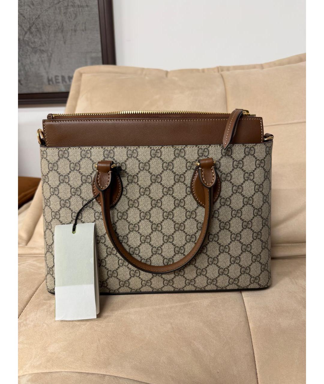 GUCCI Коричневая сумка тоут, фото 9