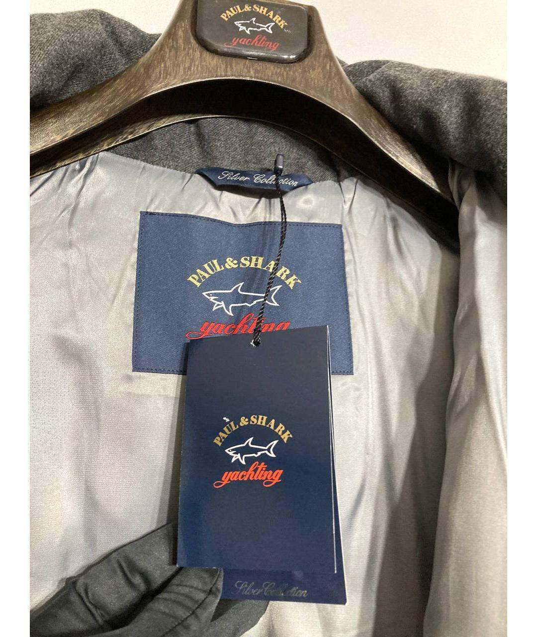 PAUL & SHARK Серый полиэстеровый пуховик, фото 7