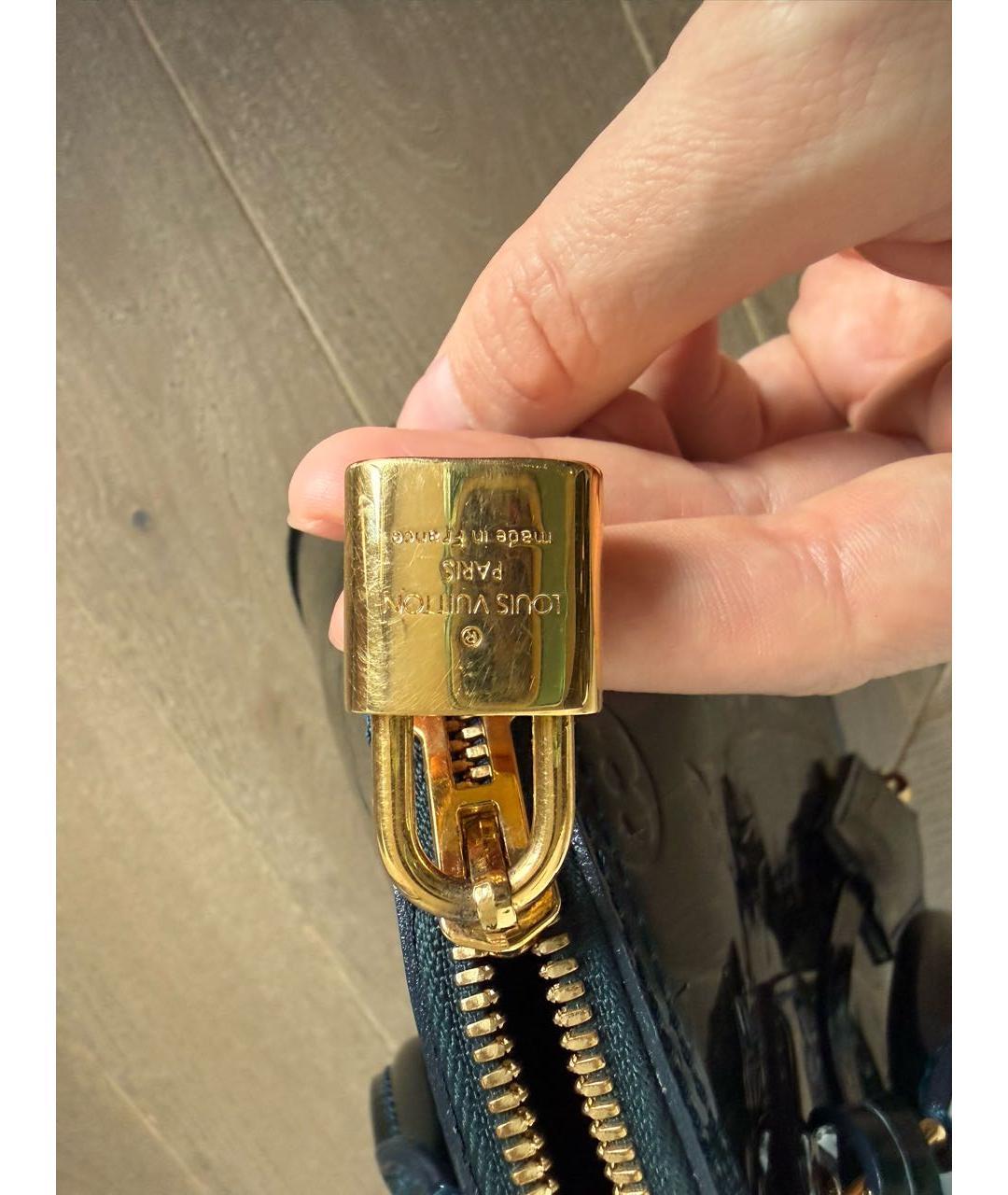 LOUIS VUITTON Зеленая сумка с короткими ручками из лакированной кожи, фото 6