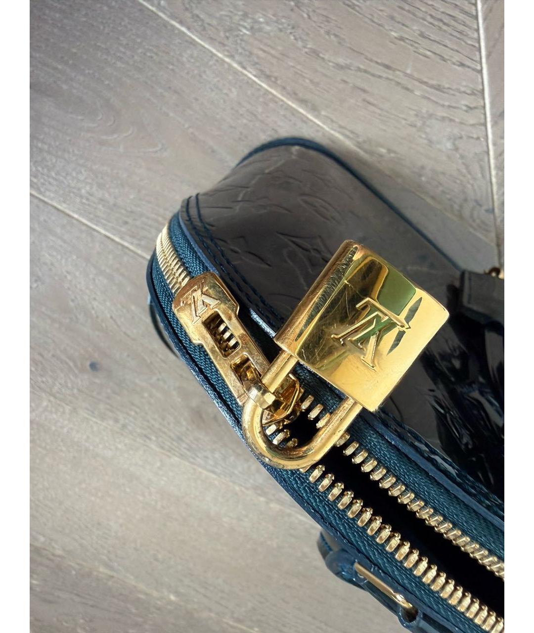 LOUIS VUITTON Зеленая сумка с короткими ручками из лакированной кожи, фото 7