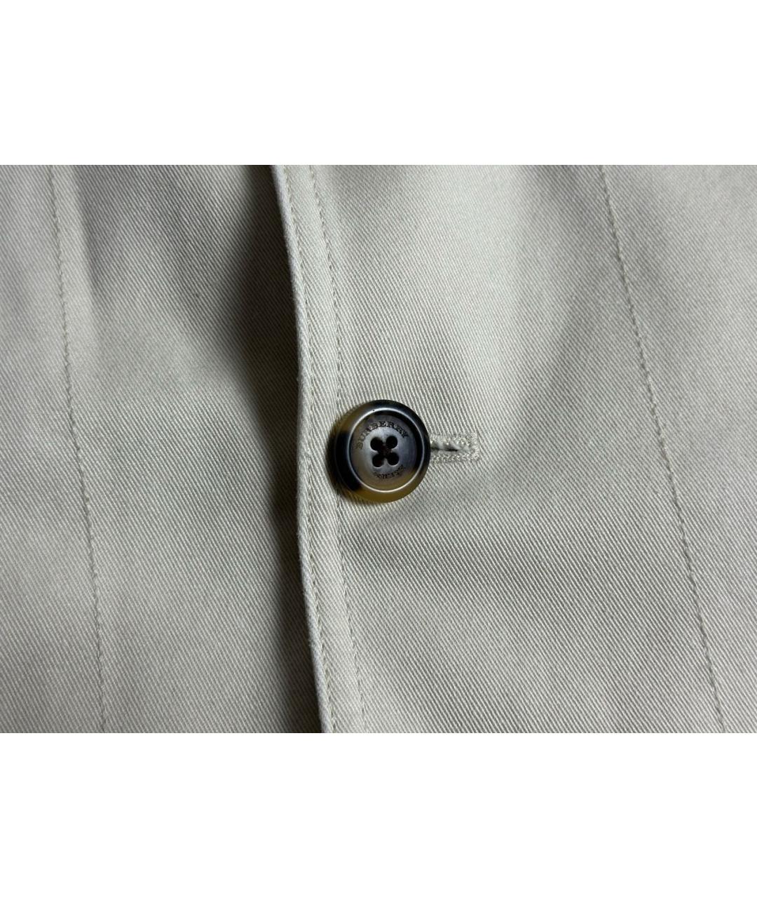 BURBERRY Бежевый хлопковый пиджак, фото 4