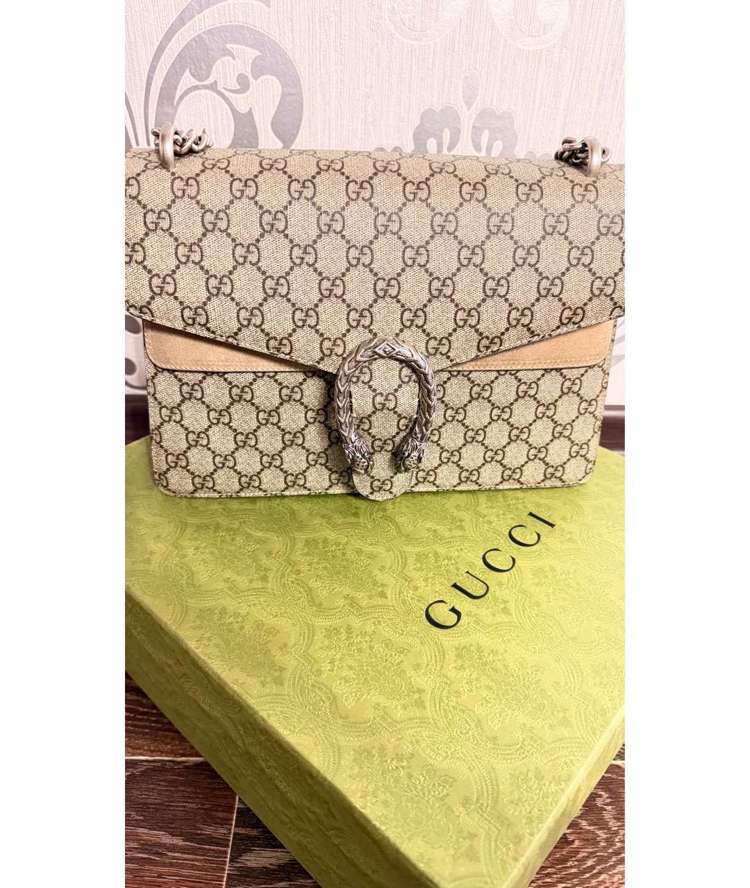 GUCCI Бежевая сумка через плечо, фото 5