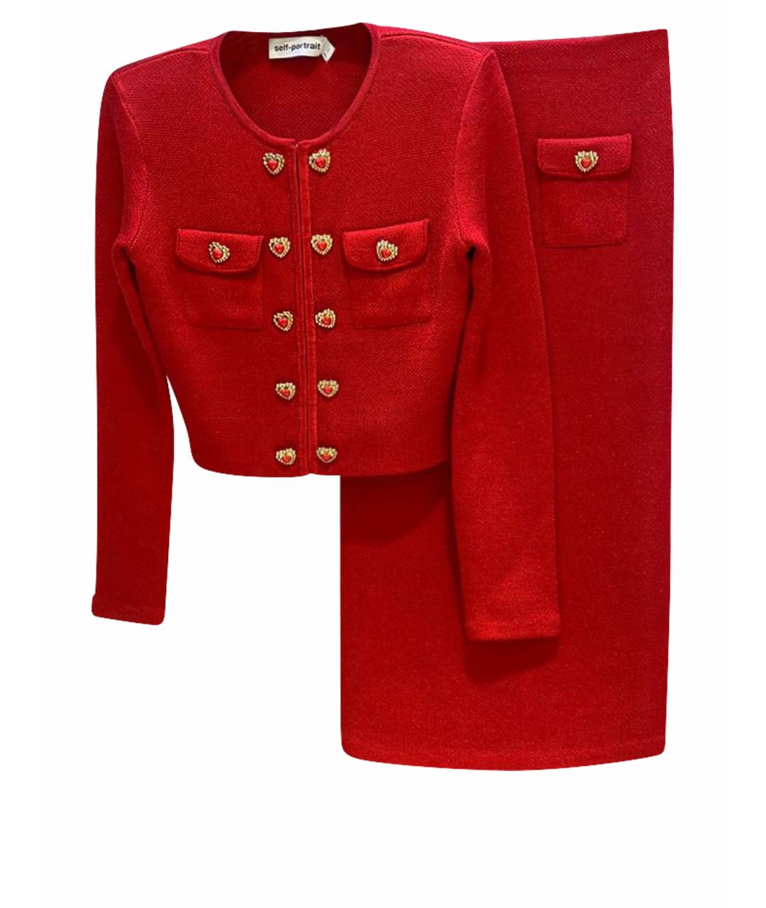 SELF-PORTRAIT Красный костюм с юбками, фото 1