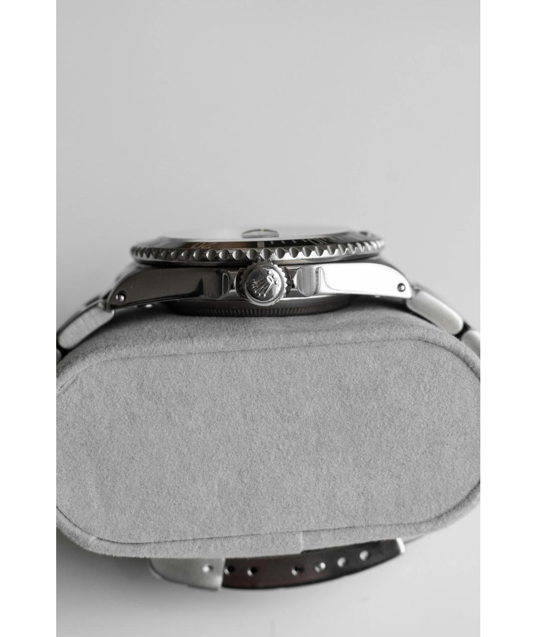 ROLEX Черные металлические часы, фото 4