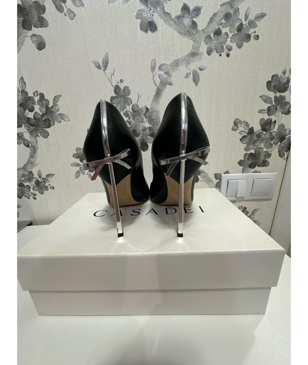 CASADEI Черные кожаные туфли, фото 3