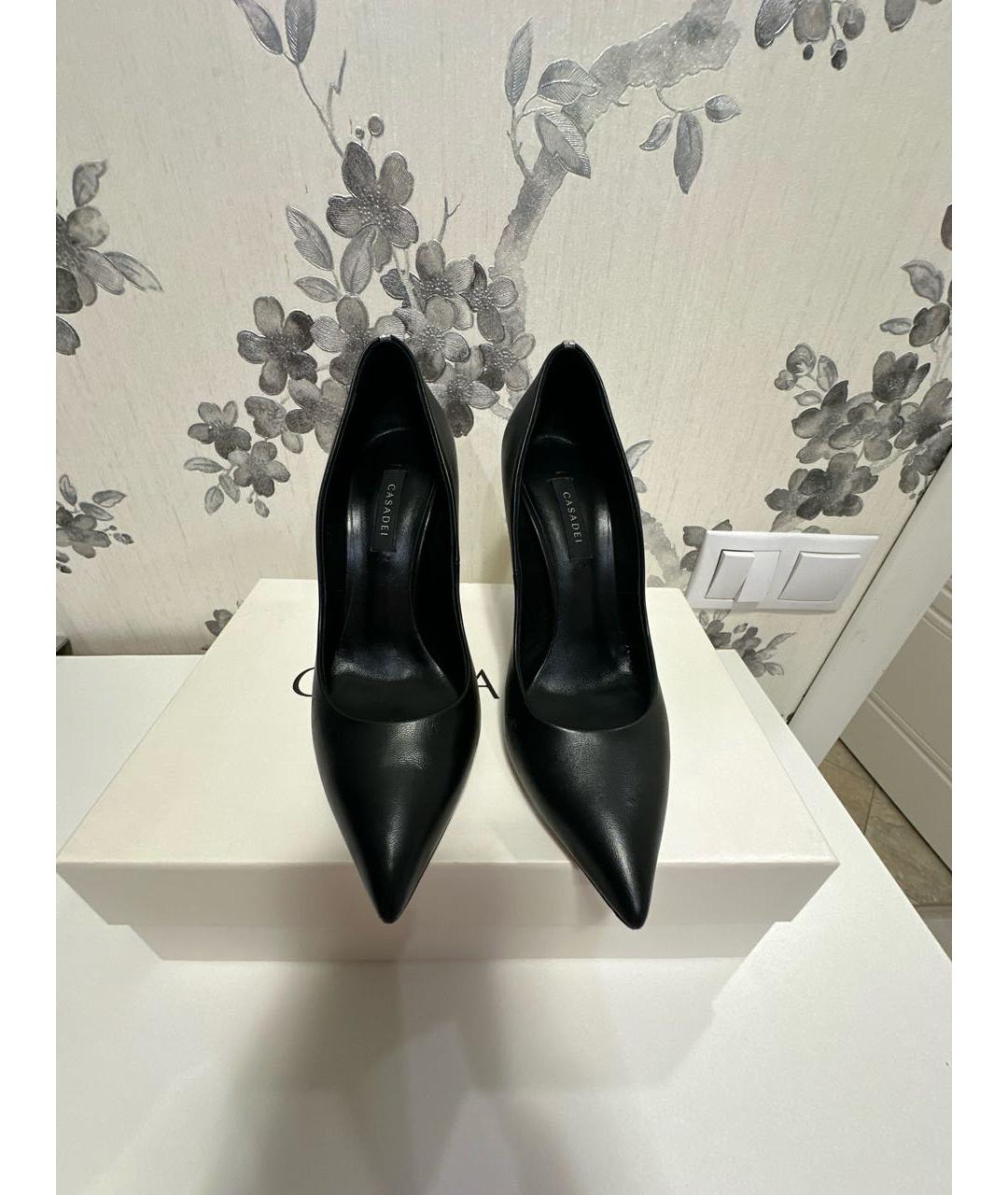CASADEI Черные кожаные туфли, фото 2