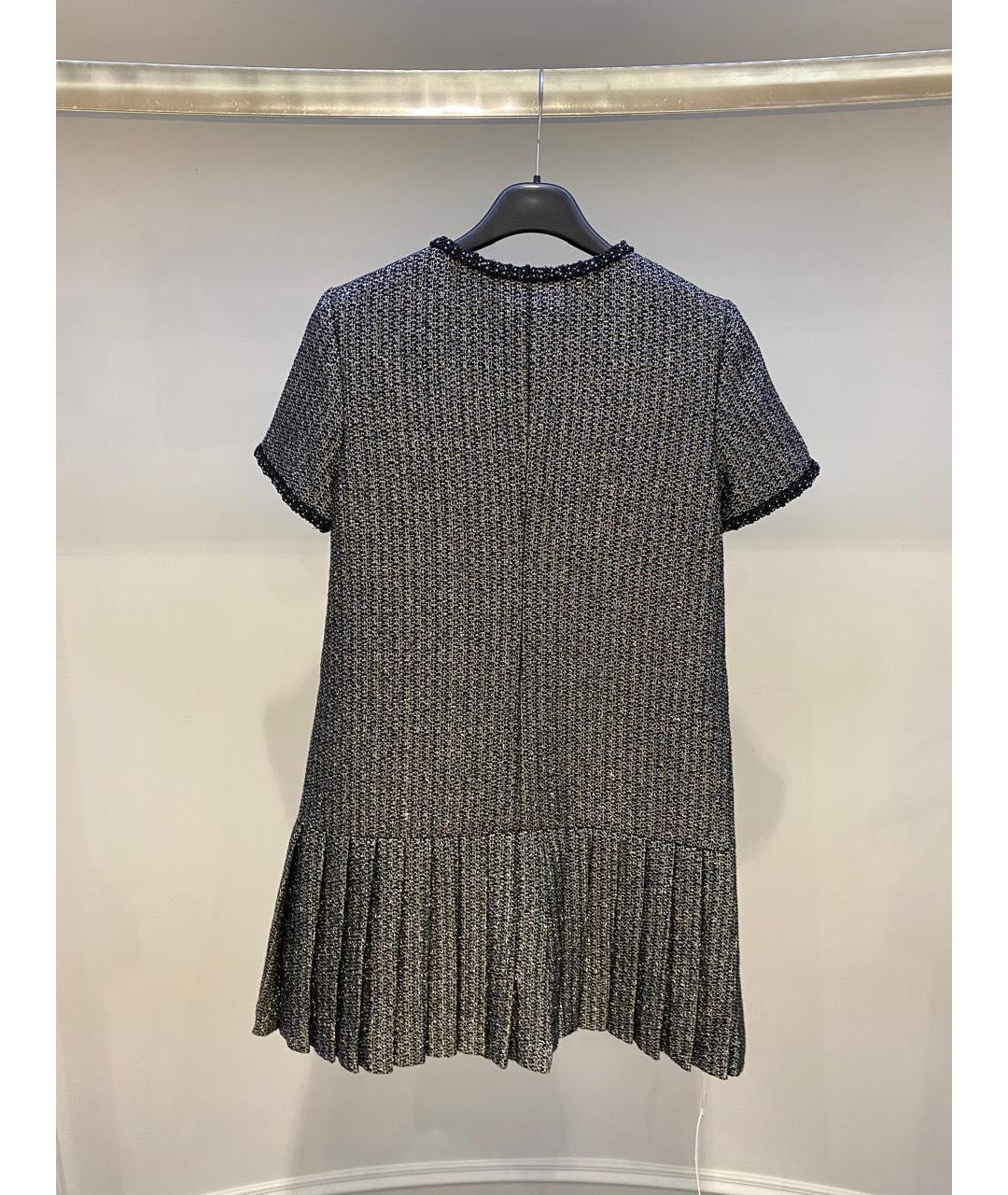 SELF-PORTRAIT Серое повседневное платье, фото 3