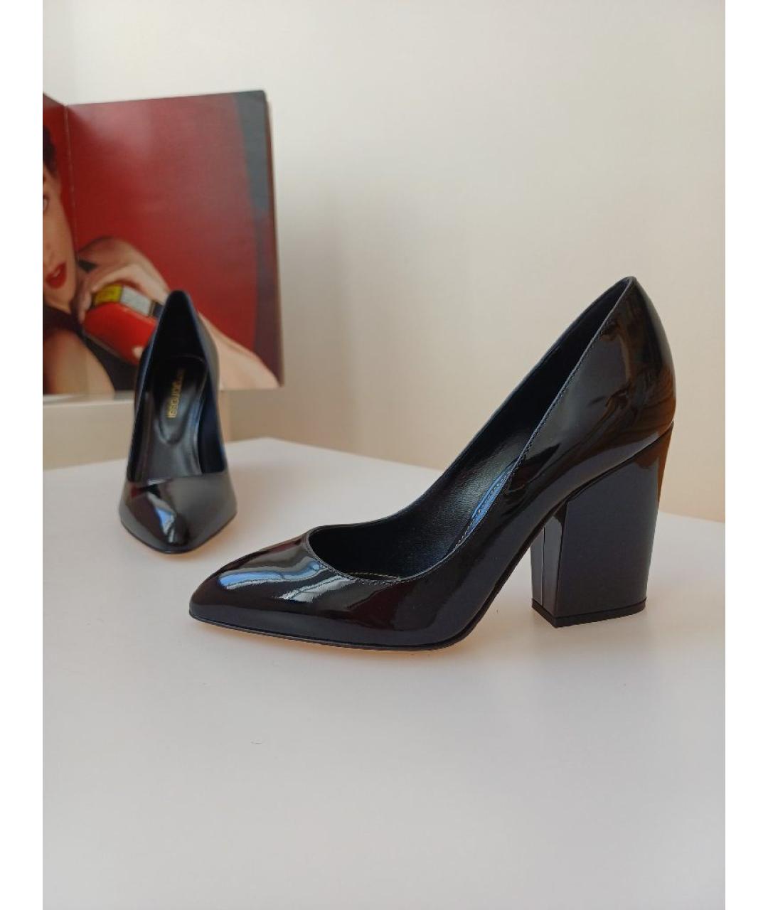 SERGIO ROSSI Черные туфли из лакированной кожи, фото 4
