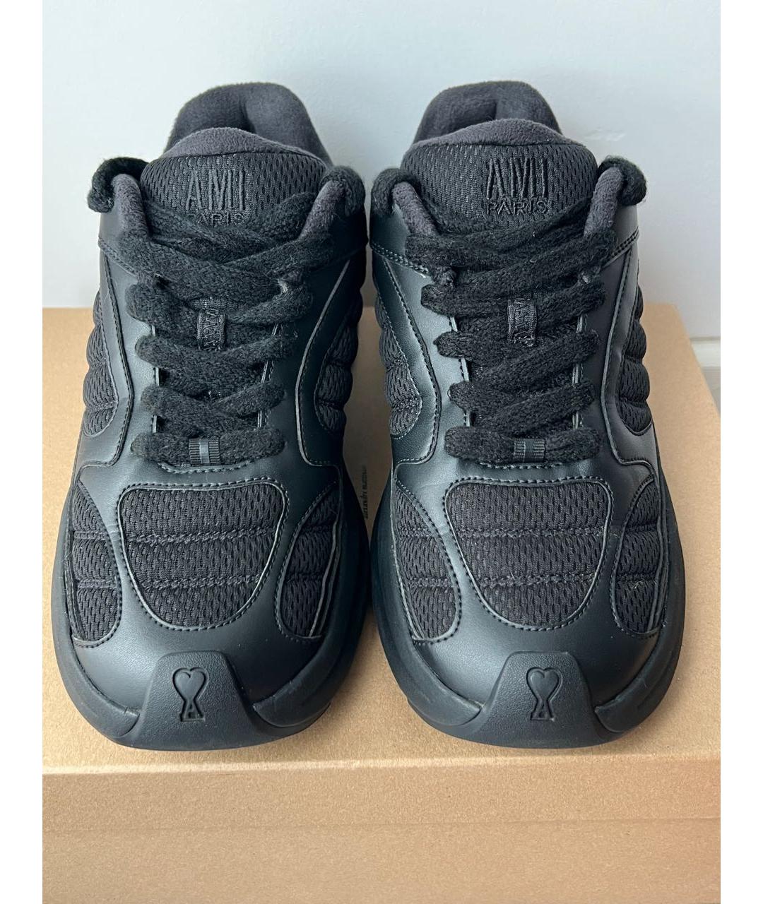 AMI ALEXANDRE MATTIUSSI Черные низкие кроссовки / кеды, фото 2