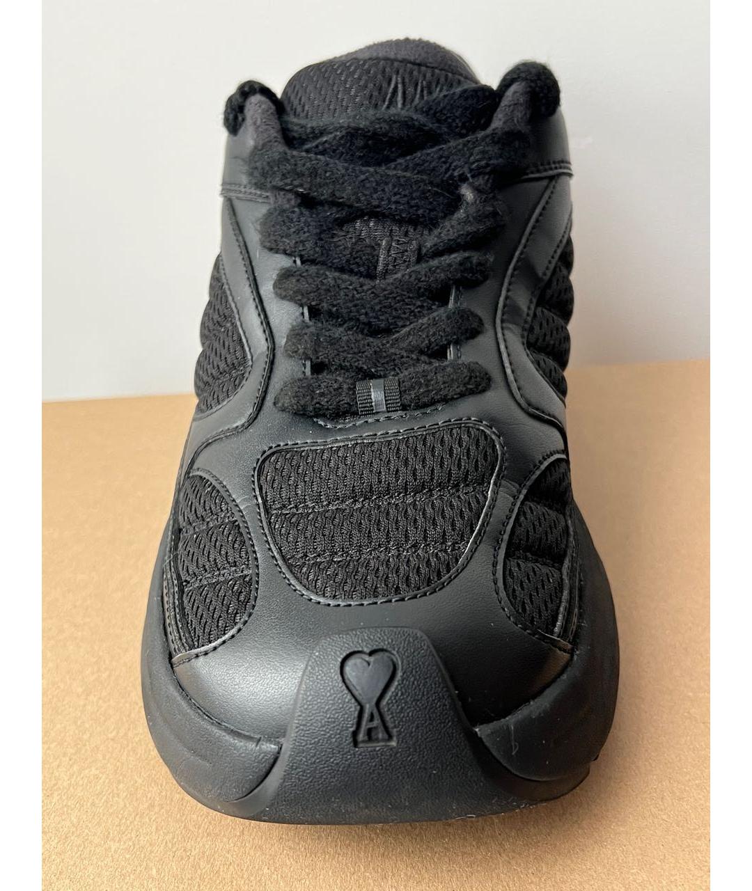 AMI ALEXANDRE MATTIUSSI Черные низкие кроссовки / кеды, фото 8