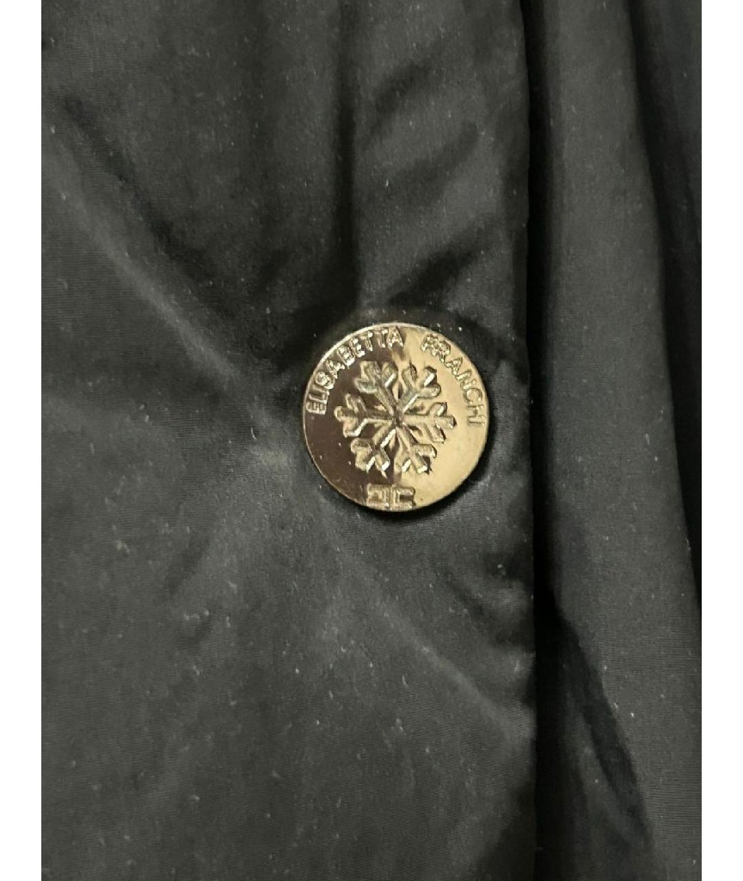 ELISABETTA FRANCHI Черный пуховик, фото 4