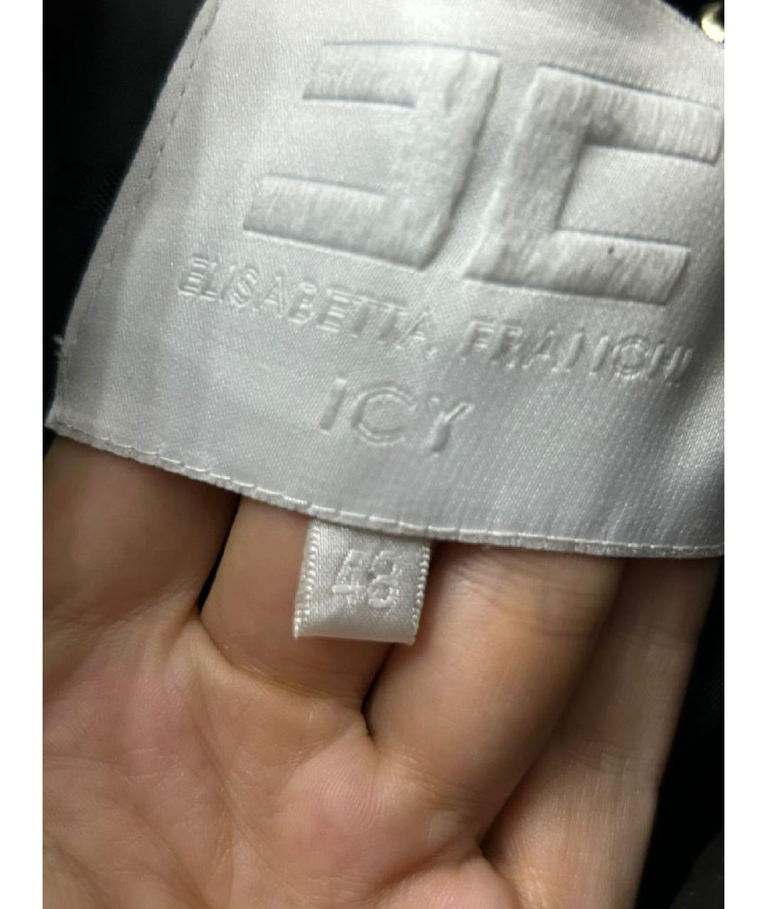 ELISABETTA FRANCHI Черный пуховик, фото 9